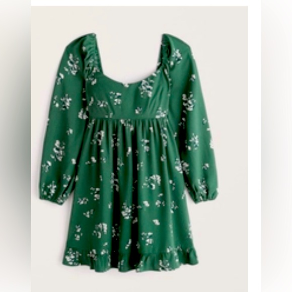 Long-Sleeve Scoopneck Mini Dress - Picture 1 of 3